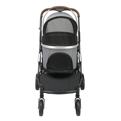 Folding Lightweight Dog Stroller Detachable Carrier Storage