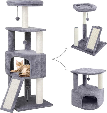 Cat Tower with Scratching Post, Scratching Board and Cat Toys