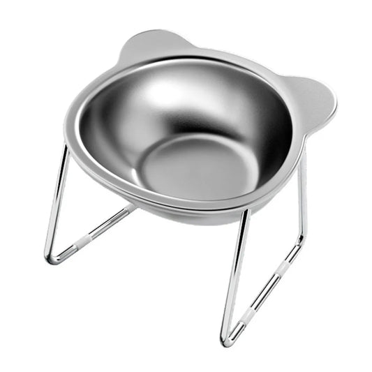 Raised Tilted Neck Guard Stainless Steel Bowl