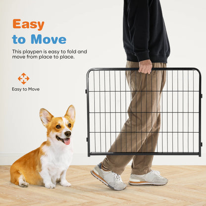 8 Panel Dog Fence Exercise for Yard Heavy Duty