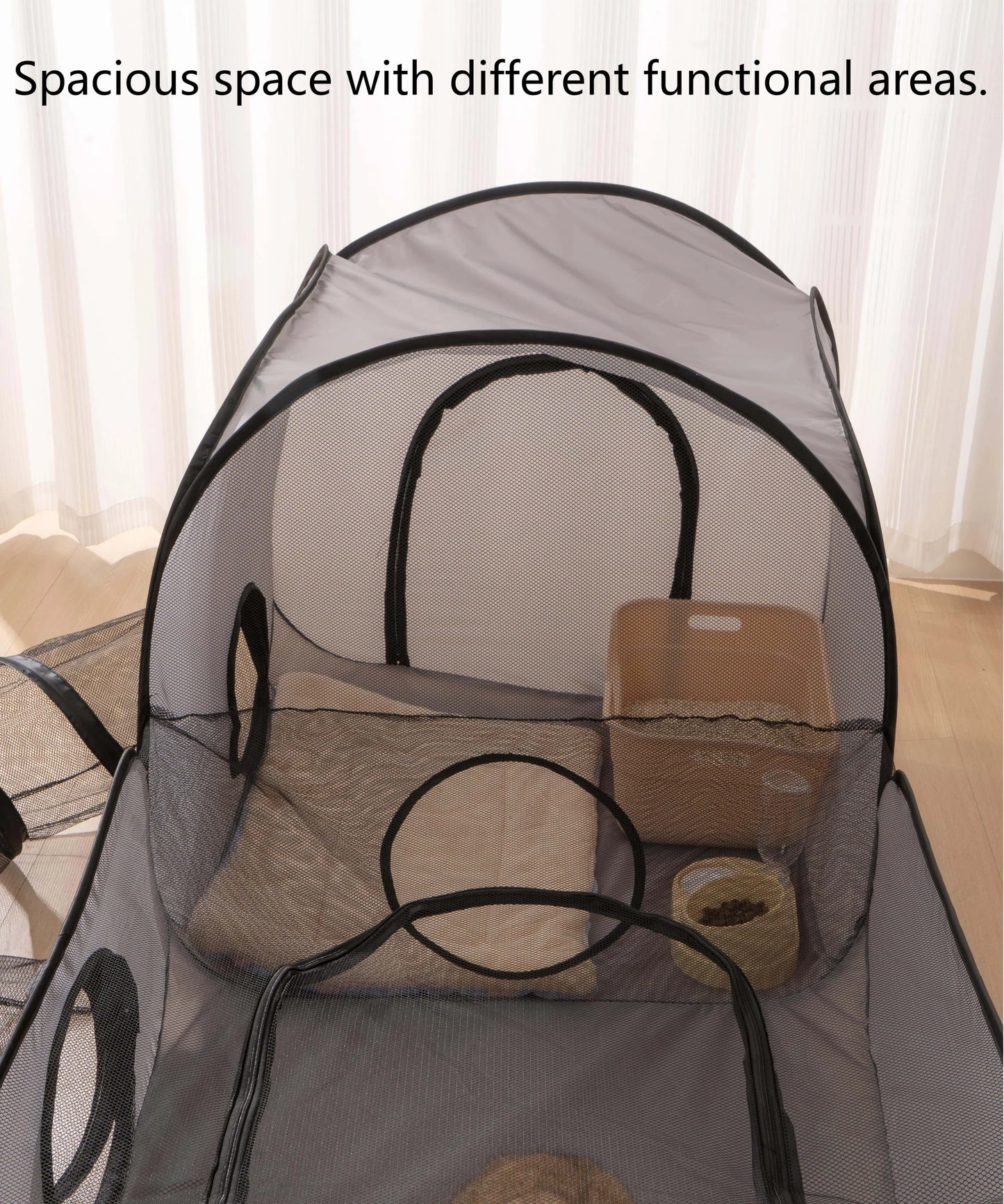 Square Gray Play Tunnel Foldable Pets Nest