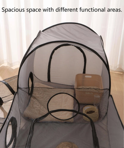 Square Gray Play Tunnel Foldable Pets Nest