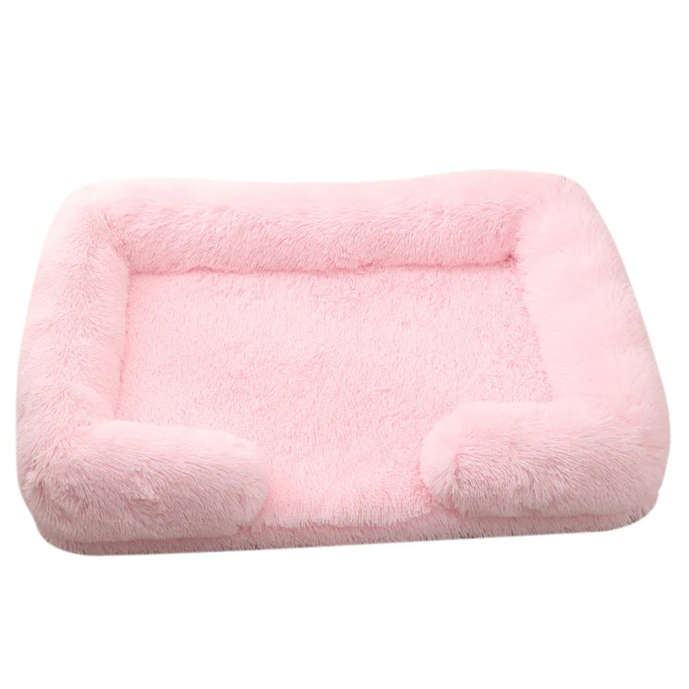 Half Surround Full Filling Dog Bed Warm Plush