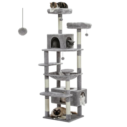 Large Cat Tower With Scratching Posts Hammock Perches