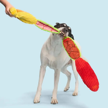 Hoagie Sandwich Dog Toy Squeaker Crinkle Layers Unfolds