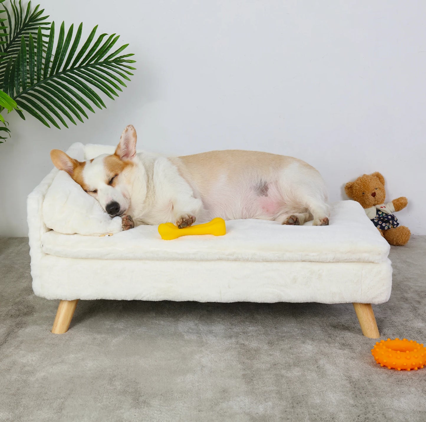 Elevated Pet Bed Solid Wood Leg Sofa