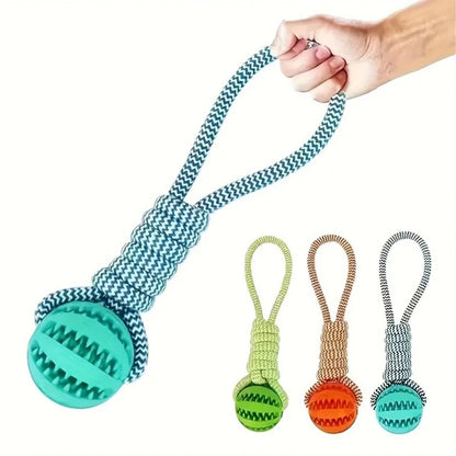 Pet Toy Ball  - Braided Rope, Fetch & Tug Play