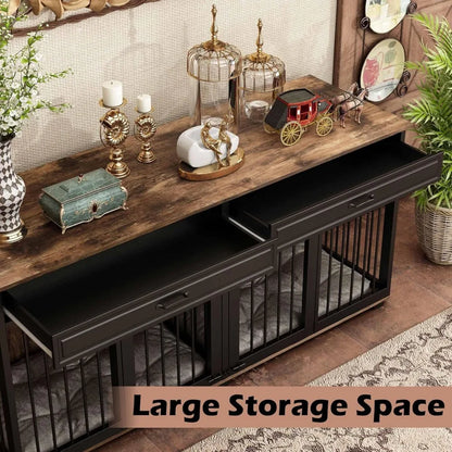 Furniture for 2 Dogs, 72.5" Indoor Heavy Duty