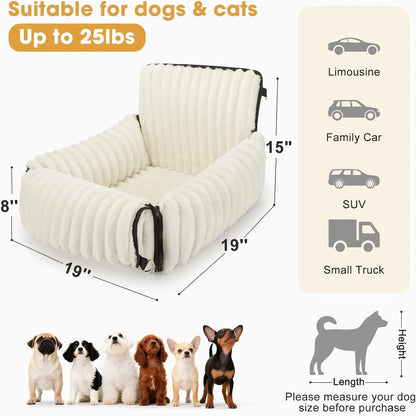 Dog Car Seat Washable Detachable, Travel Bed