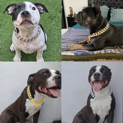 Plastic Dog Collar Chain Sparkle Necklace Bling
