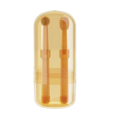 2Pcs Pet Toothbrush With Soft Silicone Tongue Scraper