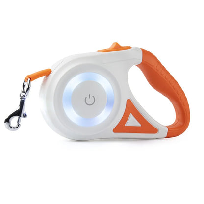 Automatic Retractable Dog Leash Led Flashlight Durable Adjustable