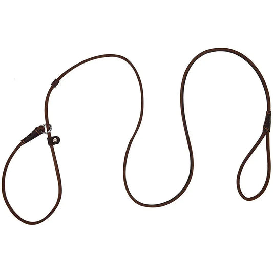 Genuine Adjustable Leather Slip Dog Leash Lightweight