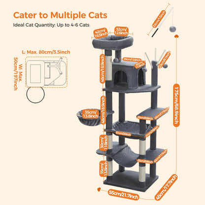 Tall Cat Tower/Super Big Hammock/Scratching Post