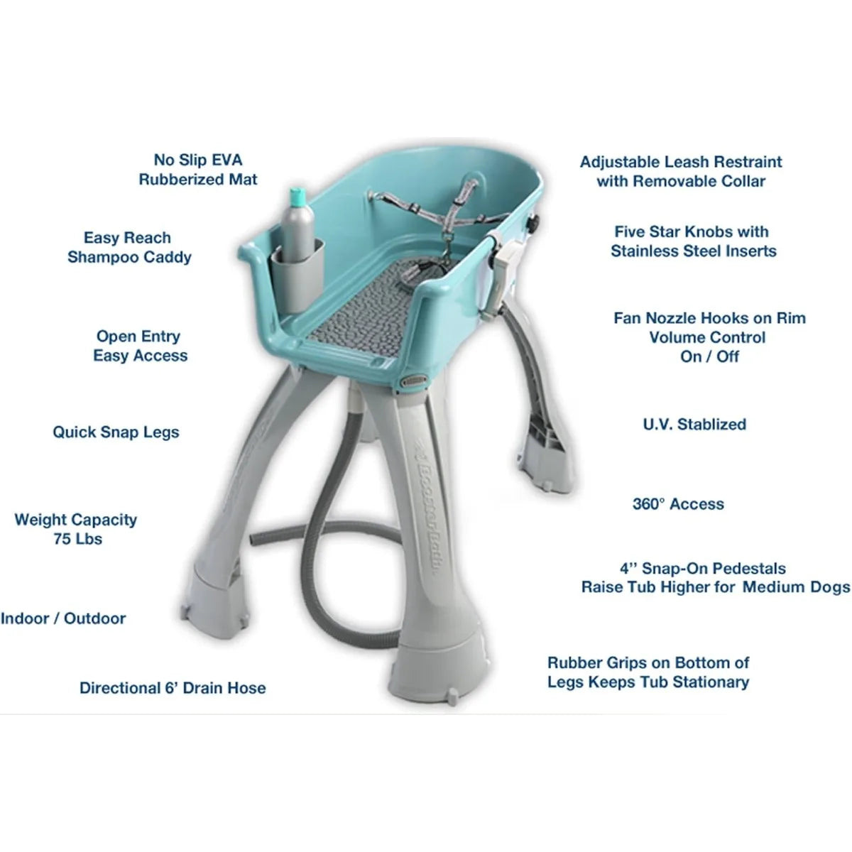 Medium Elevated Pet Bathing Station, Adjustable Height