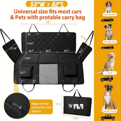 Waterproof Car Seat Protector, Side Wings, Scratch Resistant