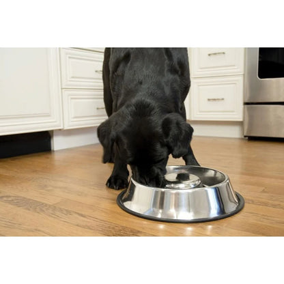 Slow Feed Stainless Steel Bowl Non-Skid