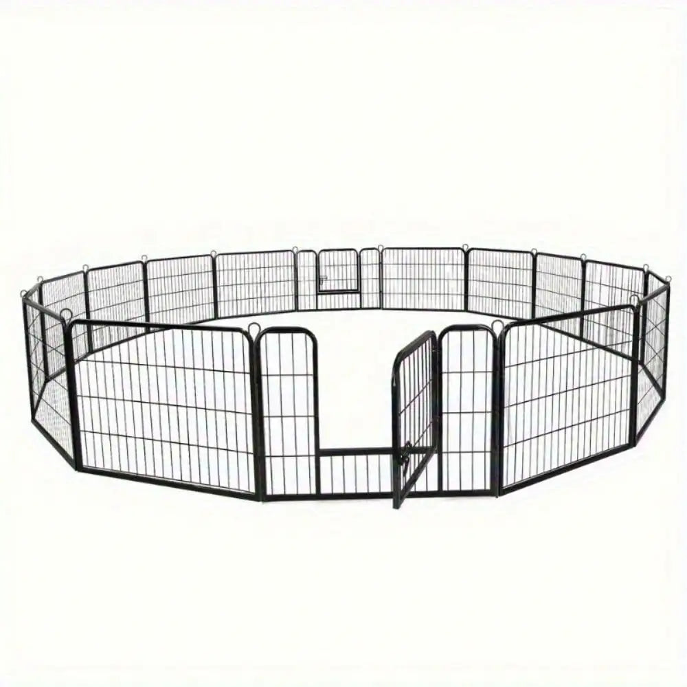 16 Panel Heavy Duty Metal Fence Exercise Playpen Kennel