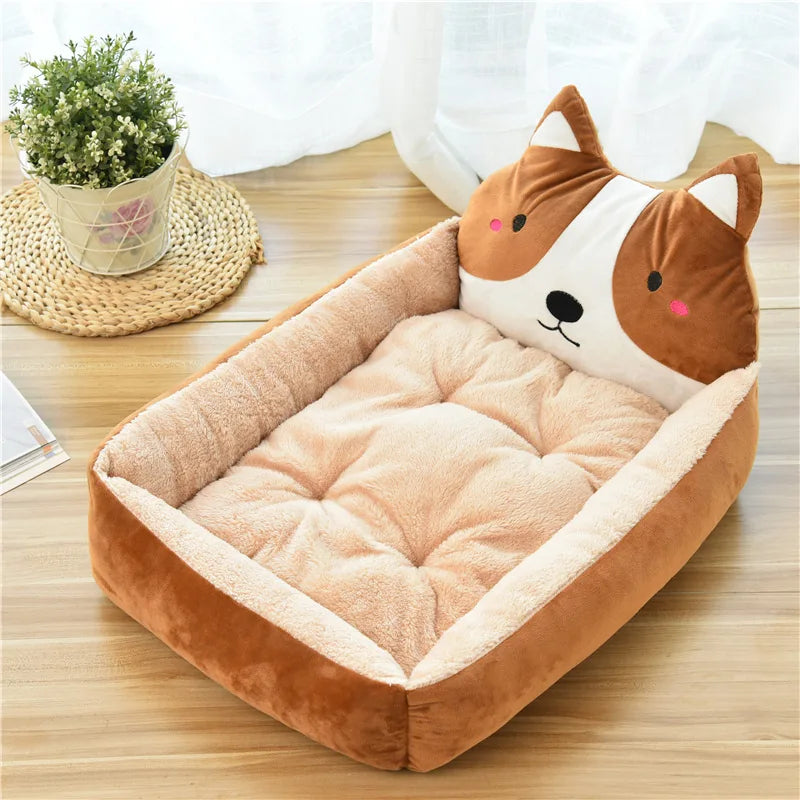 Sofa Washable Cartoon Pet Beds for Small Dogs Cats