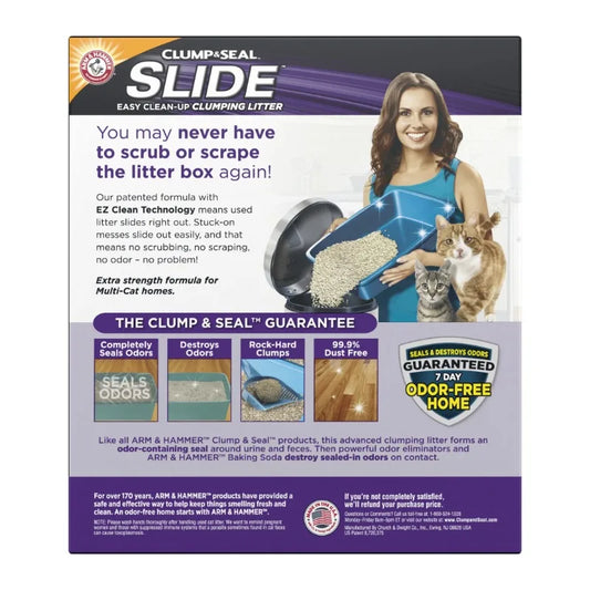 (2 or 1 pack) ARM & HAMMER Clump & Seal SLIDE Cat Litter