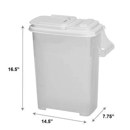 16 Quart Pet Food Dispenser Handle Easy Dispensing