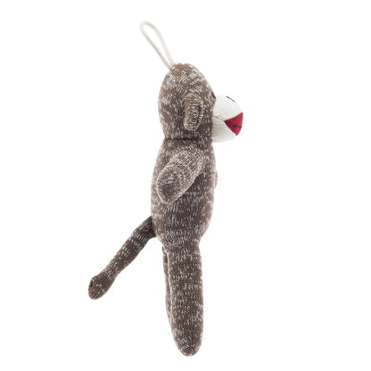4 Pack Soft Sock Monkey Dog Toy Washable