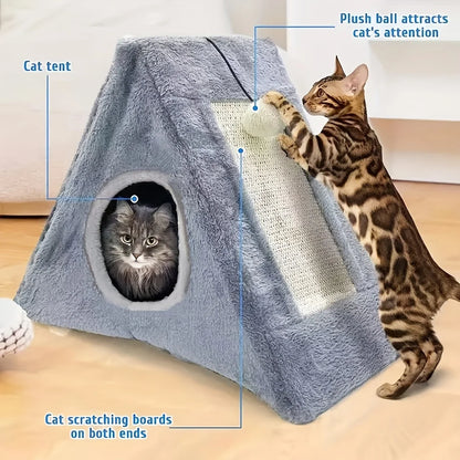 Cat bed plush toy ball cat scratching board