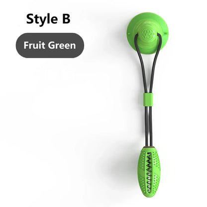 Silicon Suction Cup Tug Interactive Dog Ball Toy