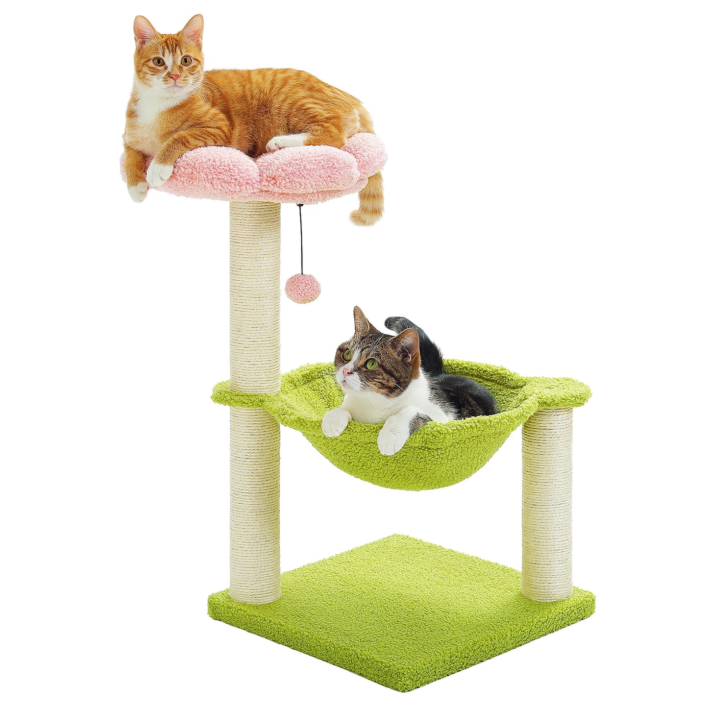 Flower Cat Tree, Scratching Post, Hammock Soft Top Perch