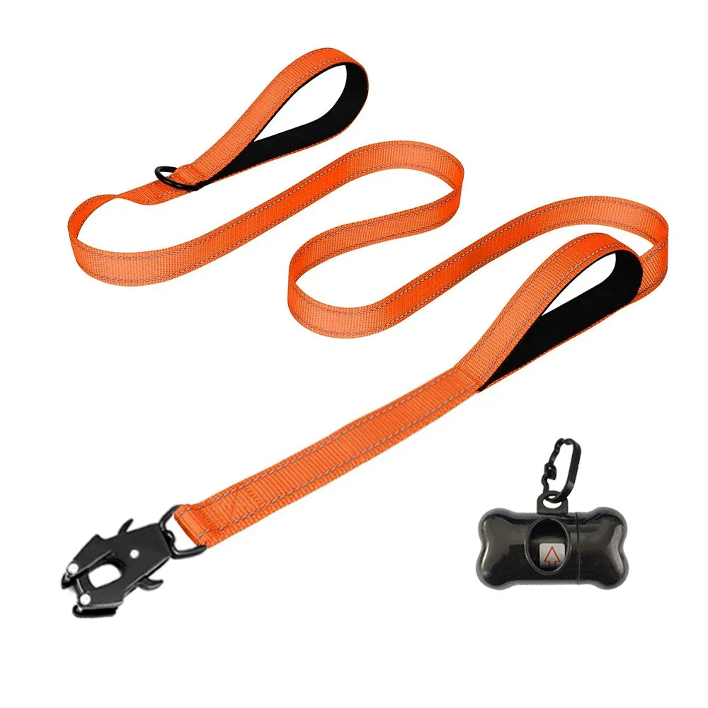 Heavy Duty Leash- Nylon Soft Padded 2 Handle