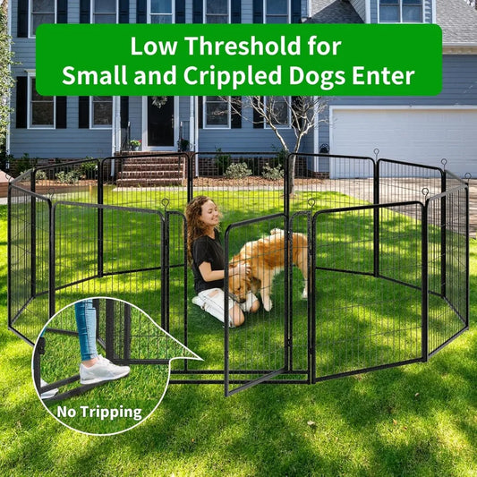 Heavy Duty Dog Fence 40" Height Doors Portable