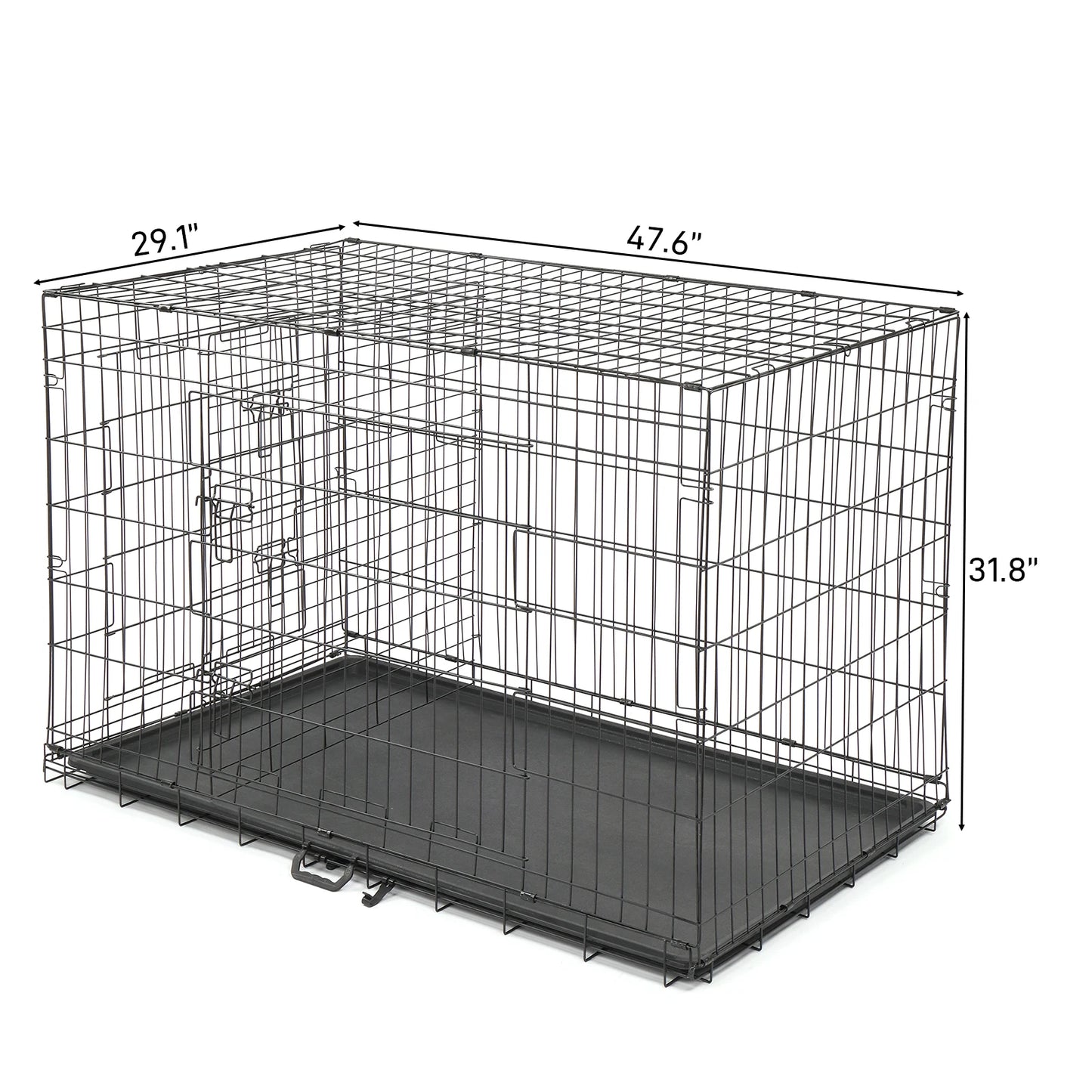 42" 36" 30" 24" Pet Kennel Cat Dog Folding Steel Crate