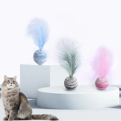 Cat Toy Ball Feather Foam Throwing Interactive