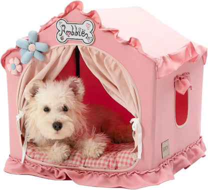 Indoor Dog Tent Bed with Cover Cave