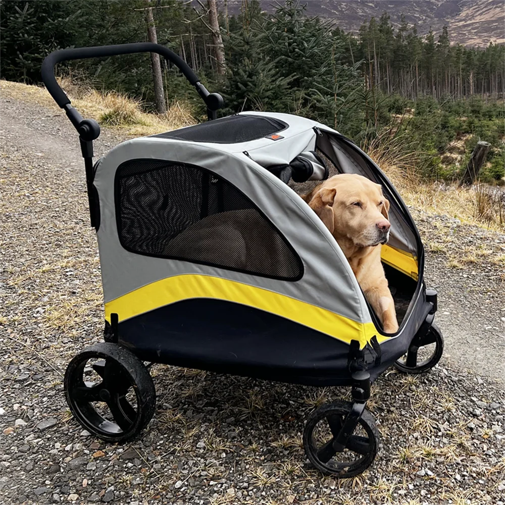 Premium Dog Stroller/4 Wheel/Foldable
