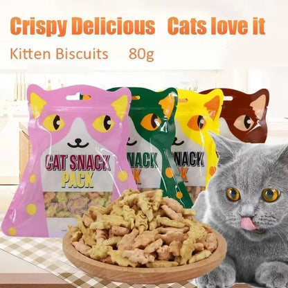 Cat Biscuits Salmon, Chicken, Tuna Crispy Catnip