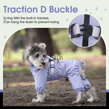Dog Raincoat with Harness Small Adjustable Design