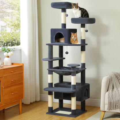 Large Cat Tower With Scratching Posts Hammock Perches