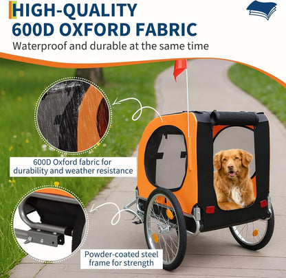 Pet Bicycle Carrier Easy Folding Cart