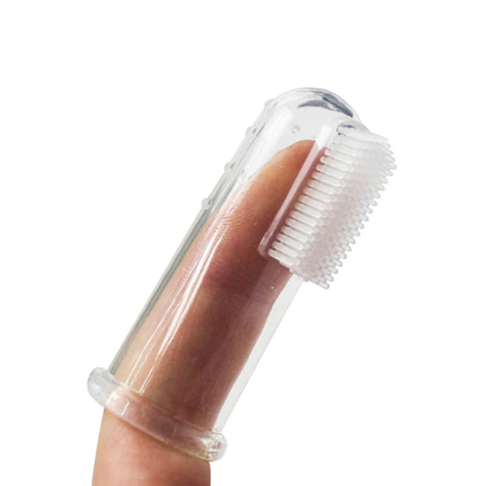 Pet Silicone Finger Toothbrush Cats Dogs