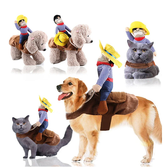 Halloween Dog Clothes Funny Cowboy Jacket