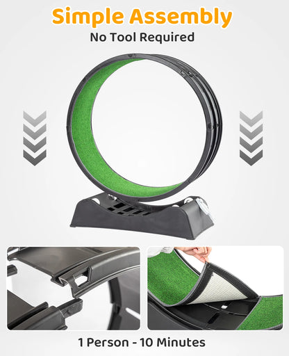 Cat Exercise Treadmill Wheel with Carpeted Runway