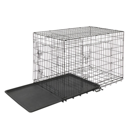 42" 36" 30" 24" Pet Kennel Cat Dog Folding Steel Crate