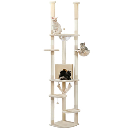 Floor to Ceiling Cat Tower, Scratching Posts, Condo, Hammock