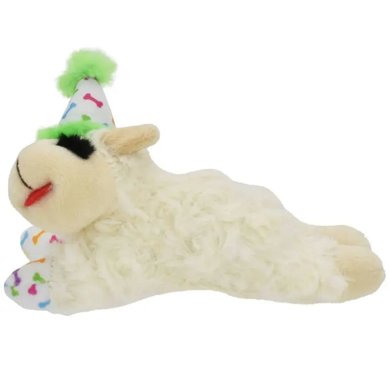 Birthday Lamb Chop Dog Toy Plush Squeaky