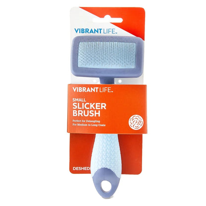 Plastic Dog Slicker Grooming Brush Flexible Bristles