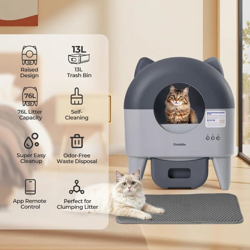 Automatic Self-Cleaning Litter Box Multiple APP Controlled
