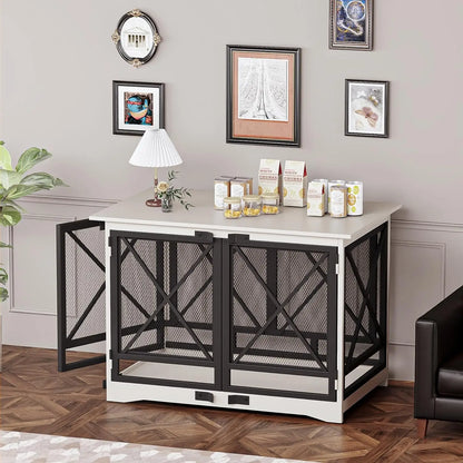 Dog Crate Furniture for X Large Breed Double Doors