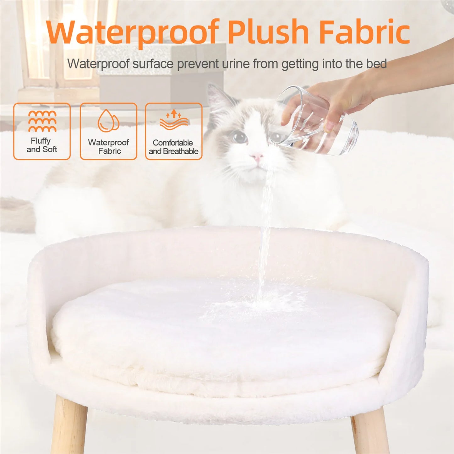Pet Sofa Bed Raised Bed Removable Cushion