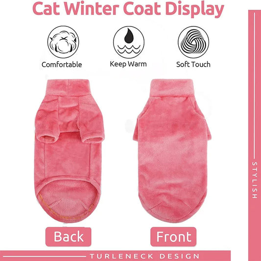 Sphynx Cat Sweater Turtleneck Winter Warm Soft